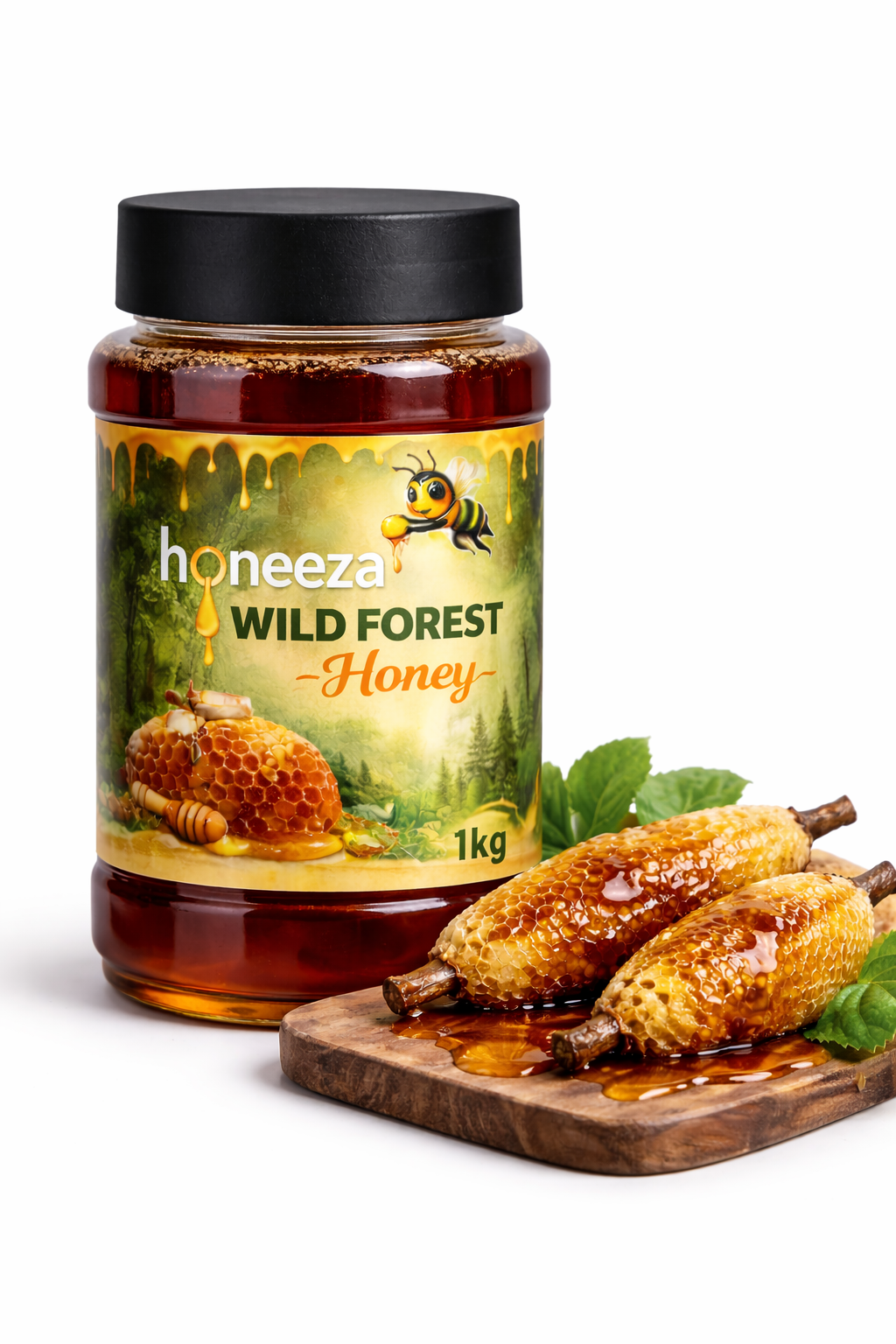 Pure Wild Forest Honey 1kg (Jungli Shehad) – Raw Small Bee Honey | Honeeza